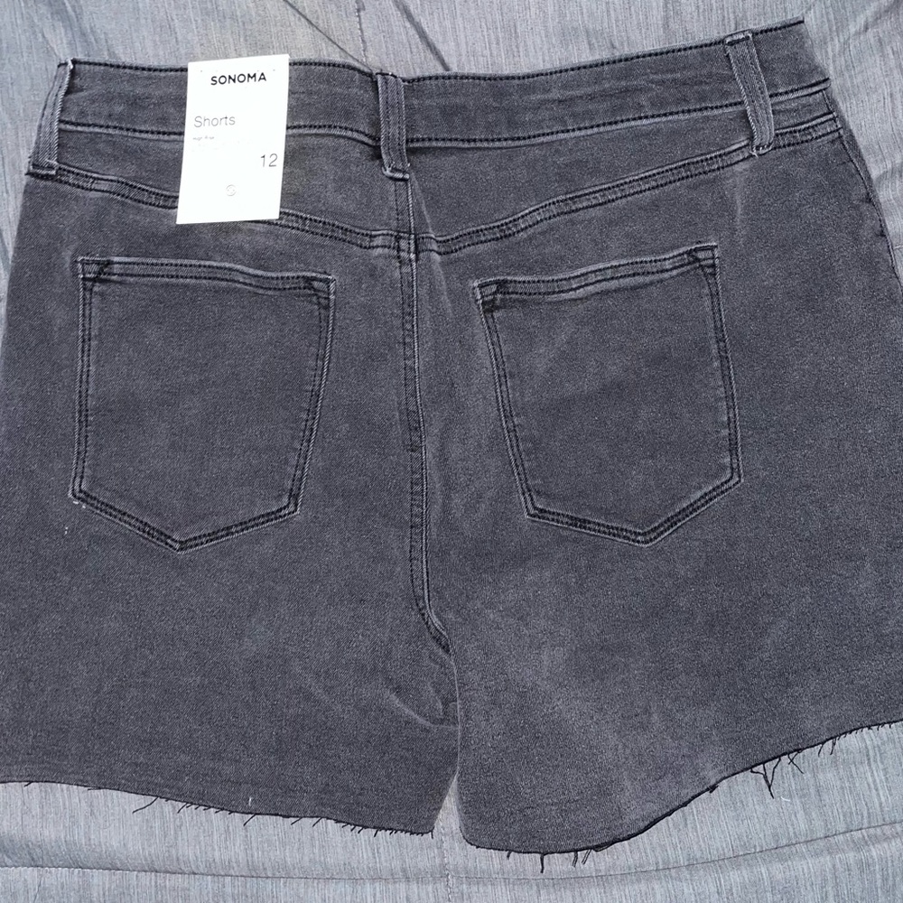 Brand new, never worn, black, high waisted jean shorts